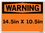 Vestil SI-W-25-C-AL-080 sign-warning-25 14.5x10.5 aluminum .080