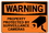 Vestil SI-W-30-D-AL-063 sign-warning-30 18.5x12.5 aluminum .063