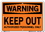 Vestil SI-W-47-A-AL-040 sign-warning-47 10.5x7.5 aluminum .040