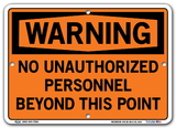 Vestil SI-W-48-A-AL-040 sign-warning-48 10.5x7.5 aluminum .040