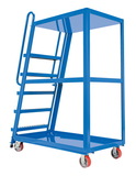 Vestil SPS-HF-2852-5PU high frame cart 27.5 x 51 poly-on-steel