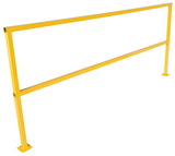 Vestil SQ-96 steel safety handrail no toeboard 96 in