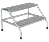 Vestil SSA-2W aluminum step stand - 2 step wide welded