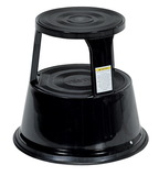Vestil STEP-17-BK black rolling step stool 17 in