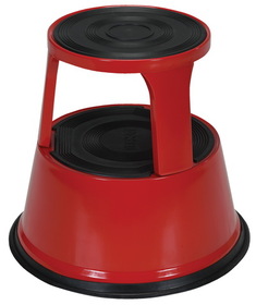 Vestil STEP-17-R red rolling step stool 17 in
