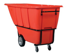 Vestil TDT-100-HD-RED heavy duty tilt truck 1 cu yd red