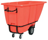 Vestil TDT-50-HD-RED heavy duty tilt truck 1/2 cu yd red