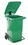 Vestil TH-32-GRN-FL green poly trash can 32 gal w/ lid lift, Price/EACH