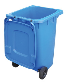 Vestil TH-64-BLU blue poly trash can 64 gal capacity