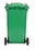 Vestil TH-64-GRN green poly trash can 64 gal capacity, Price/EACH