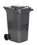 Vestil TH-64-GY grey poly trash can 64 gal capacity, Price/EACH