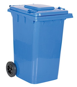 Vestil TH-95-BLU blue poly trash can 95 gal capacity