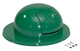 Vestil TRASH-TOP-GN-3PK green steel waste disposal top for drum