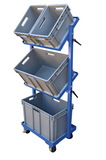 Vestil TSCT-3B multi-tier cart 3 shelf 3 basket 200 lb
