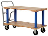 Vestil VHPT/D-2448 double deck hardwood platform cart 24x48