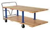 Vestil VHPT/D-3672 double deck hardwood platform cart 36x72