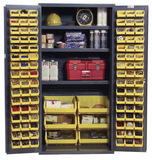 Vestil VSC-3501-132 storage cabinet-132 bins 36 x 72