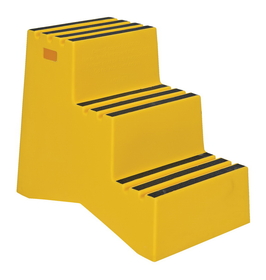 Vestil VST-3-Y polyethylene step stool yellow 3 step