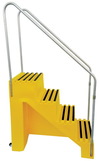 Vestil VST-4-Y polyethylene step stool yellow 4 step