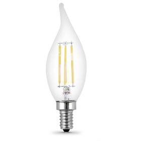 Feit Electric BPCFC40930CAFIL/4 3.3W (40W Replacement) Bright White (3000K) E12 Base BA10 Flame Tip Filament LED (4-Pack)
