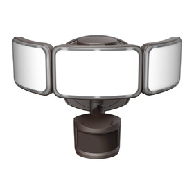 Feit Electric S10.5TFL/850/MOT/BZ 46W Daylight (5000K) Bronze Triple Head Dusk to Dawn Motion Sensor LED Flood Light