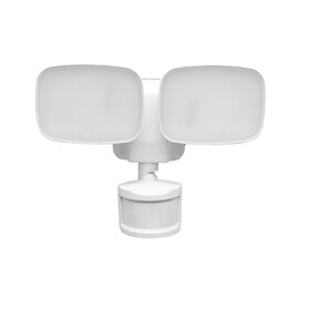 Feit Electric S9.5/1200/850/SOL/WH 9.5 in. Daylight White (5000K) White Dual Head LED Flood Solar Security Lights with Motion Sensor