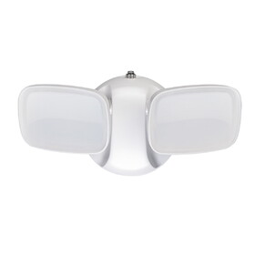 Feit Electric S9DFL/850/DD/WH 28W Daylight (5000K) Dusk to Dawn Photocell Sensor Outdoor Integrated LED Security Dual Head Flood Area Light