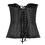 MUKA Seductive Black Faux Leather Lace Up Front Fashion Corset, Gift Idea