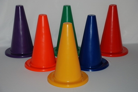 Everrich EVB-0027 Vinyl Cone - set of 6 colors, 12" H, round base