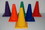 Everrich EVB-0031 Vinyl Cones - 12"H - square base - set of 6 colors, Price/set