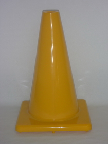Everrich EVB-0032-2 Vinyl Cones - 18"H - square base, Yellow