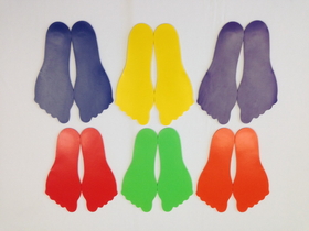 Everrich EVB-0046 Feet Print Marker - set of 6 prs in 6 colors, 9" L x 3" W