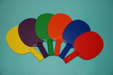 Everrich EVB-0058 Plastic Ping Pong Paddle - set of 6 colors, 10