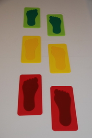 Everrich EVB-0099 Kids Feet - set of 3 pairs in red, green, yellow