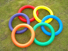 Everrich EVM-0011 Foam Juggling Ring--10" - set of 6 colors