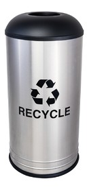 Ex-Cell Kaiser RC-1531 D-6 SS BLX International Collection Recycle Receptacle w/ Dome Top