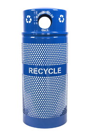 Ex-Cell Kaiser RC-34R DM CANS RBL Landscape Series Recycling Receptacle w/ Dome Top