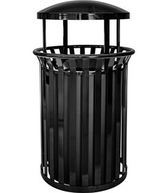 Ex-Cell Kaiser SCD-2633 Streetscape Collection 37-Gallon Receptacle w/ Canopy