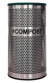 Ex-Cell Kaiser VCC-33 PERF SS Venue Collection Compost Receptacle