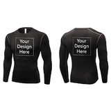 TOPTIE Custom Men's Long Sleeve Compression Shirts Personalized Athletic Workout T-Shirt