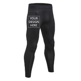 TOPTIE Custom Men's Compression Pants Personalized Zipper Pocket Baselayer Sports Tights Leggings
