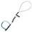 FallTech 5335A5 Hard Hat Tether, 2 lbs, ANSI Stretch-coil with Web, Cinch-loop/Web and Adjuster 18" 5/pk