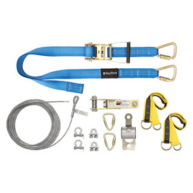 FallTech SteelGrip Plus&#153; Temporary Cable HLL System with Web Pass-through Anchors
