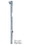 FallTech 6160505 5' Bolt-on Ladder Stanchion Anchor with 5" Overhead Offset