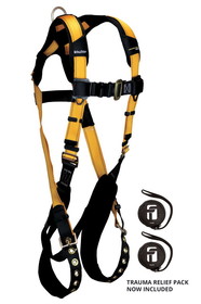 FallTech Journeyman Flex&#174; Steel 1D Standard Non-belted Full Body Harness, Tongue Buckle Leg Adjustment