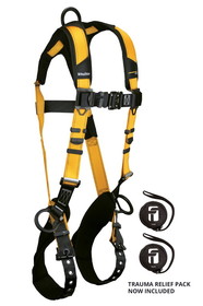 FallTech Journeyman Flex&#174; Aluminum 3D Standard Non-belted Full Body Harness, Tongue Buckle Leg Adjustment