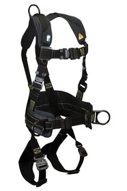 FallTech Arc Flash Nomex&#174; 3D Construction Belted Full Body Harness, Overmolded Quick Connect Adjustments