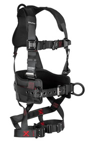 FallTech FT-Iron 3D Construction Belted Full Body Harness, Quick Connect Buckle Leg Adjustment