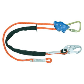 FallTech Tower Climber&#174; Rope Positioning Lanyard with Aluminum Adjuster with Steel Snap Hook and Carabiner