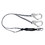 FallTech 8260734 4' ViewPack&#174; Energy Absorbing Lanyard, Double-leg with Steel Connectors